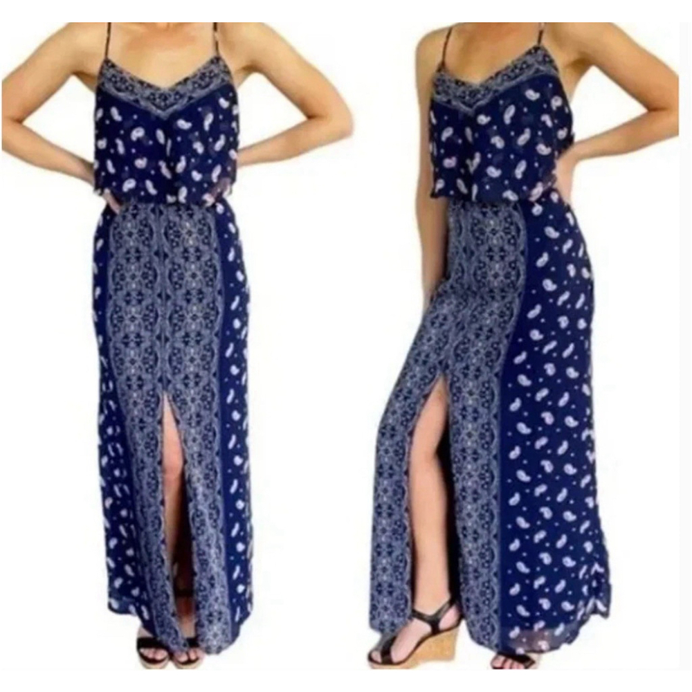 Princess By Vera Wang Maxi Dress Strappy Paisley Beachcore Romantic Brunch Date